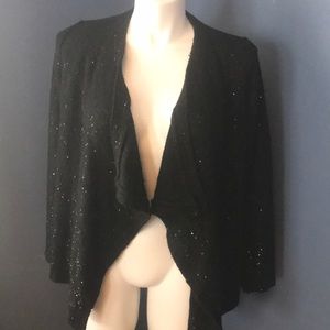 Anne Klein black sequin sweater, size large
